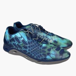 Xtratuf Water Shoes Mens 13 Kryptek Camo Blue Slip Resistant Fishing Deck